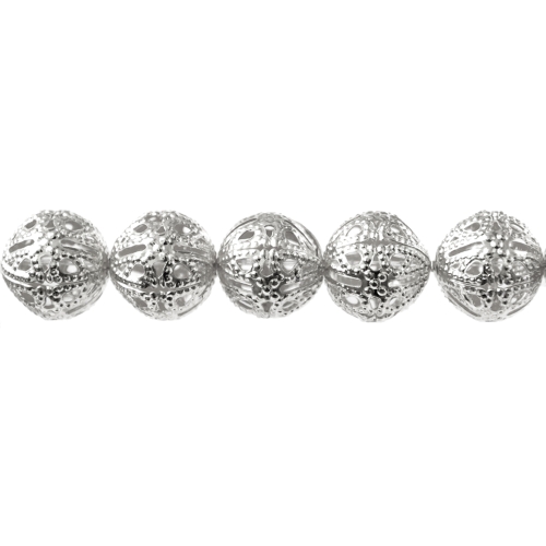 Õhuline metallhelmes, seest õõnes pitsilise mustriga, 14mm