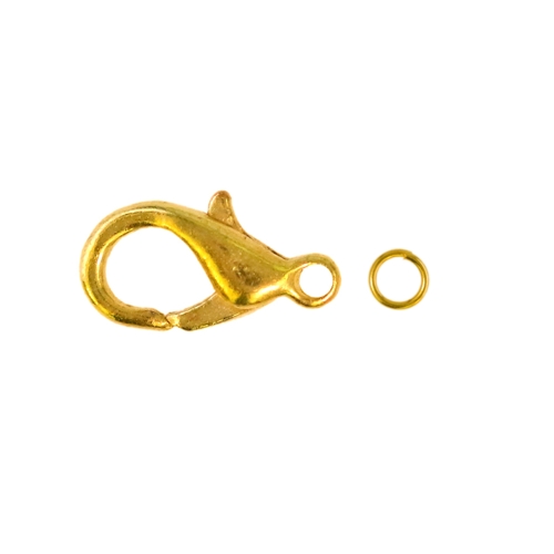 Karabiinhaak koos 6mm rõngaga Jewellery Clasp, 13 mm