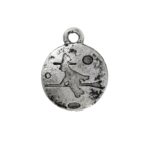 Medaljonikujuline riputis aasaga, 15mm