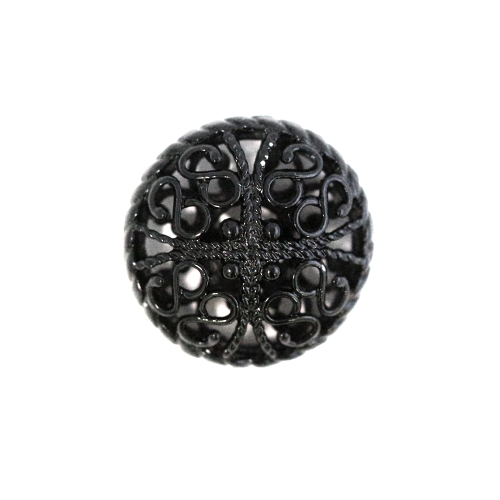 Pitsiline, õhuline, ümar, kannaga metallnööp, 23mm; 36L