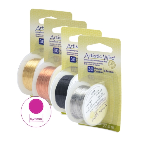 Traat, Artistic Wire, 30 ga, ø0,26 mm; 27,4 m, Beadalon 