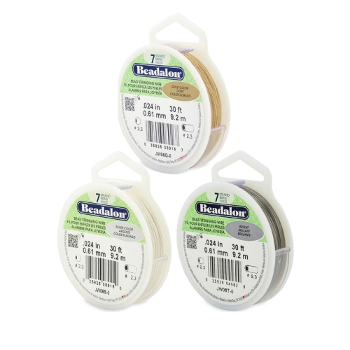 7-kiuline terastross, nailonkattega, ø0,61 mm; Beadalon (USA)