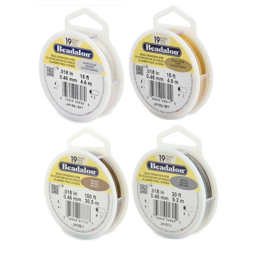 19-kiuline terastross, nailonkattega, ø0,46 mm, Beadalon (USA)