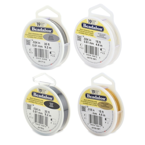 19-kiuline terastross, nailonkattega, ø0,61 mm, Beadalon (USA)