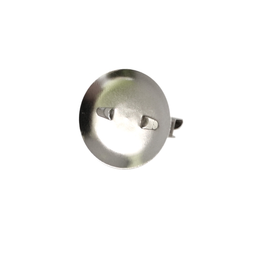 2-Eyelet Round Pin-On Brooch Base / 20mm