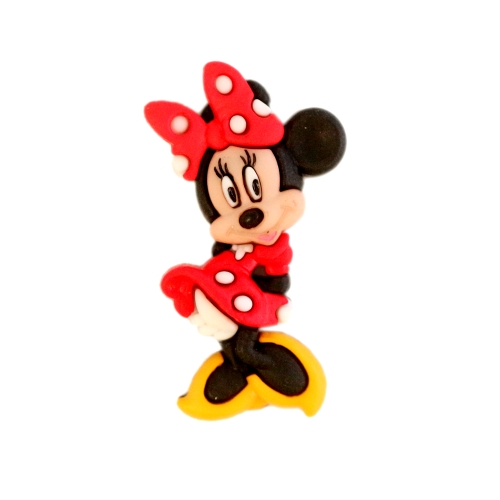 Minnie hiire kujuline, kannaga plastiknööp, 40x23mm/50L