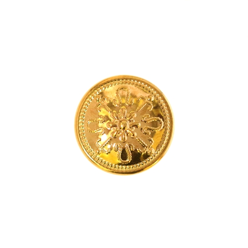 Lilleornamendiga, metallist, kannaga nööp, 21mm (32L)