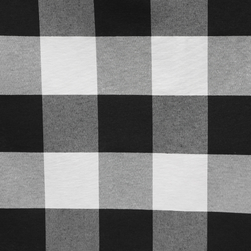 Laia ruuduga, must- valge puuvillasegu kangas, 140cm, 45399
