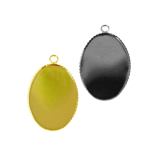 Oval Pendant Base, 26 x 19mm