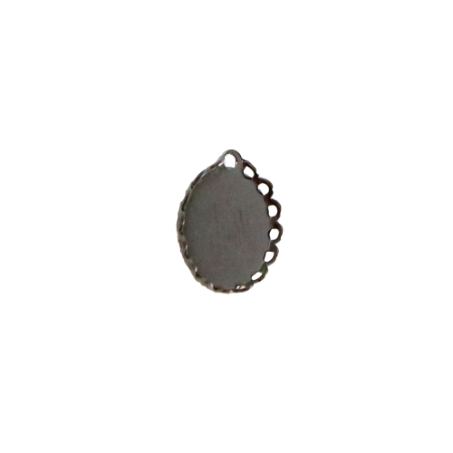 Oval Pendant Base, 12 x 9mm