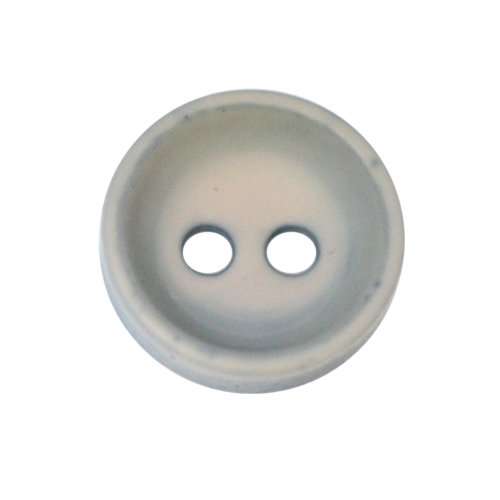 Kõrgete äärtega, matt, kahe auguga plastiknööp, 28mm, 44L
