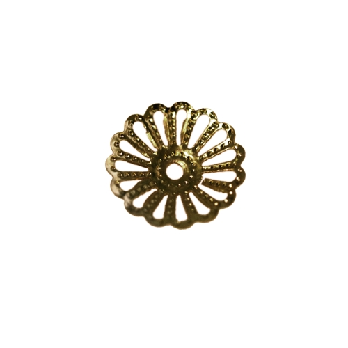 Pitsiline lillekujuline pärlikübar, Bead Cap with Tear Drop Pattern, 12mm