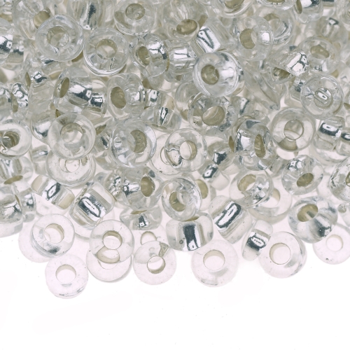 Pärlisegu Värvitu hõbedase sisuga pärlitest 5-6,5mm, 50/100g pakk, LL46