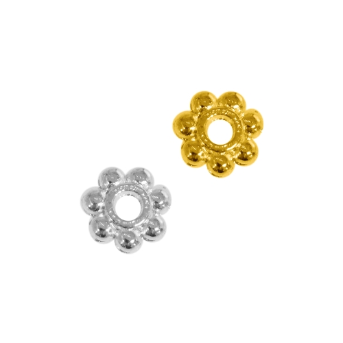 Lillekujuline väike metallist vahedetail, 4mm