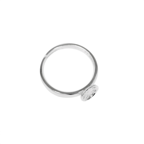925 Hõbedast, reguleeritav sõrmuse toorik sõelaga, 925 Silver Adjustable Ring Base, 8mm