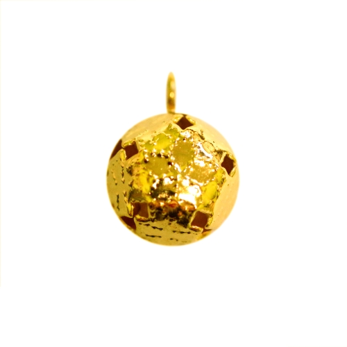 Reljeefse lillemustriga, metallist kuljus, 17 x 12 x 11mm