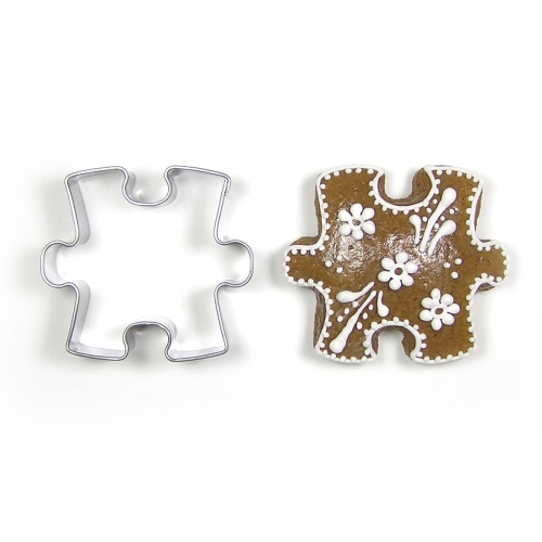 Roostevaba terasvorm Puzzle tükk, 46×51 mm, Nerez 0069