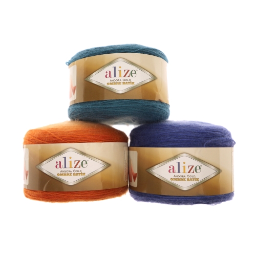 Пряжа с содержанием шерсти Angora Gold Ombre Batik, Alize, 150 g = 825 m