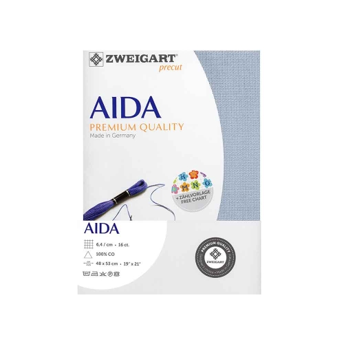 Puuvillane tikkimisriie väikepakendis, Aida Nr.6,4 (16), Zweigart Precut