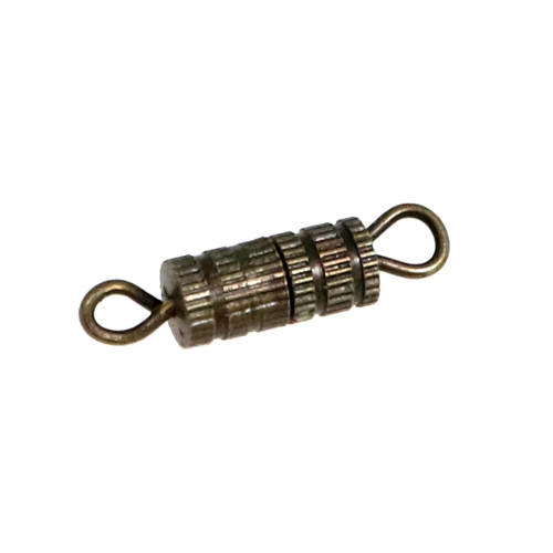 Kruvikinnis (torukujuline aasadega), Cylindrical Turnbuckle Clasp with Ridge Pattern, 16mm