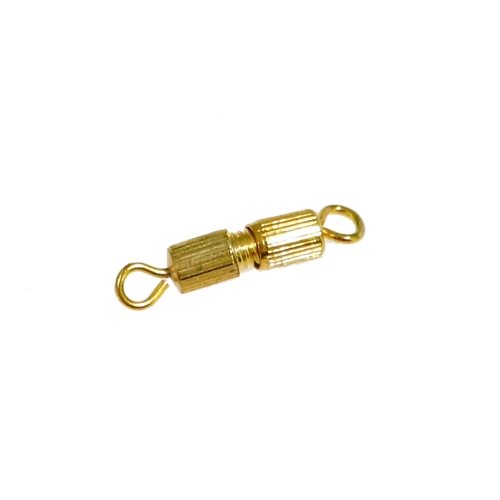 Kruvikinnis (torukujuline aasadega), Cylindrical Turnbuckle Clasp with Ridge Pattern, 16mm
