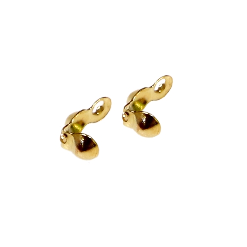 Kalotid aasaga, Bead Tips with Loop; 8 x 4mm