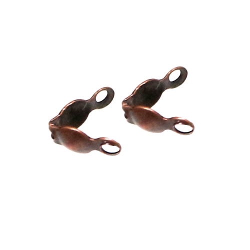 Kalotid kahe kinnitusaasaga; Bead Tips with Loop; 7,5 x 3,5mm