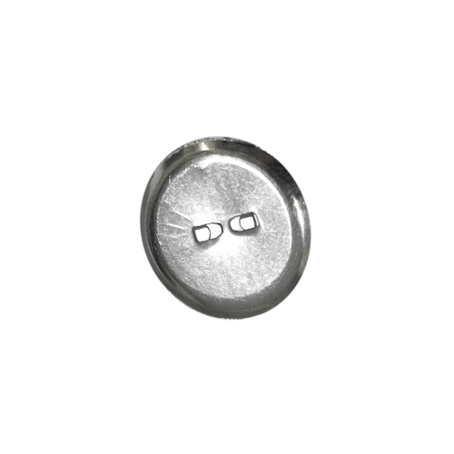 2-Eyelet Round Pin-On Brooch Base, 25mm