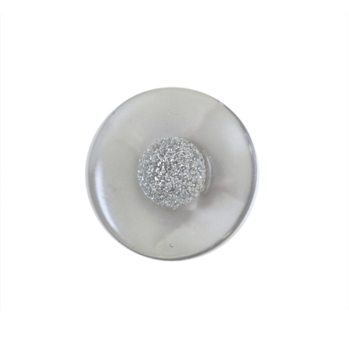 Sädeleva keskosaga, läbipaistev, kannaga plastiknööp, 23mm, 36L