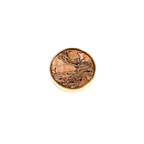 Korgist südamikuga, metallilaadse kannaga plastiknööp, 20mm, 32L