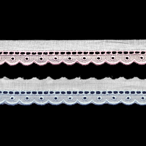 Luksuslik broderiipits IC02 laiusega 2,5 cm