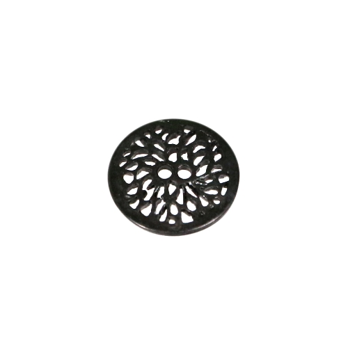 Pitsilise augumustriga, kahe auguga metallnööp, 20mm, 32L
