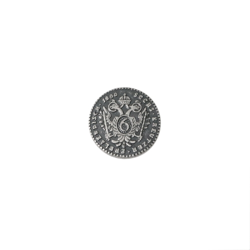 Vapimustriga, sileda pinnaga, kannaga metallnööp, 15mm, 24L