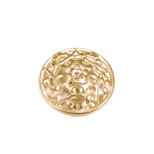 Reljeefse ornamendimustriga, kumer, kannaga metallnööp, 23mm, 36L