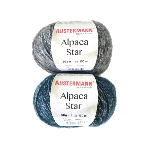 Pehme alpakavilla ja siidi sisaldusega lõng Alpaca Star, Austermann 