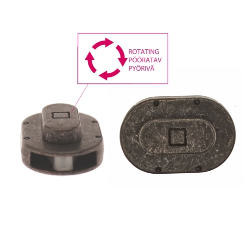 Väike metallist stopper 19 x 28,5 x 9,5 mm nöörile max. ø4 mm