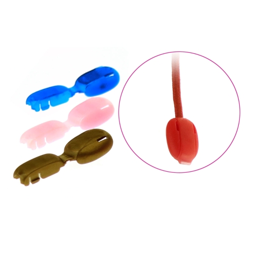 Plastmassist nööri otsik, 8 x 12 x 19 mm, sobib nöörile ~ø3-4 mm