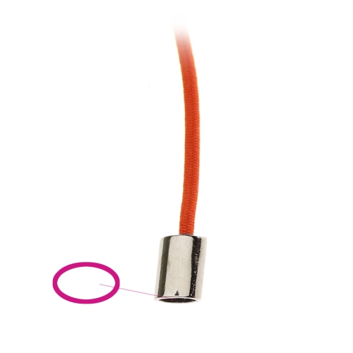 Metallist ovaalne nööri otsik, 7 x 12,5 x 12,5 mm, sobib nöörile ~ø4 mm