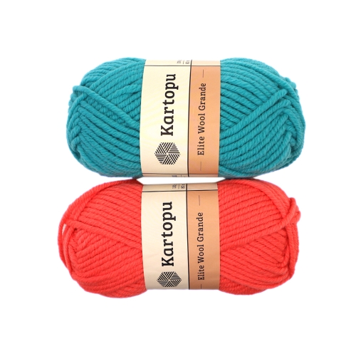 Poolvillane lõng Elite Wool Grande, Kartopu, 100 g = 90 m