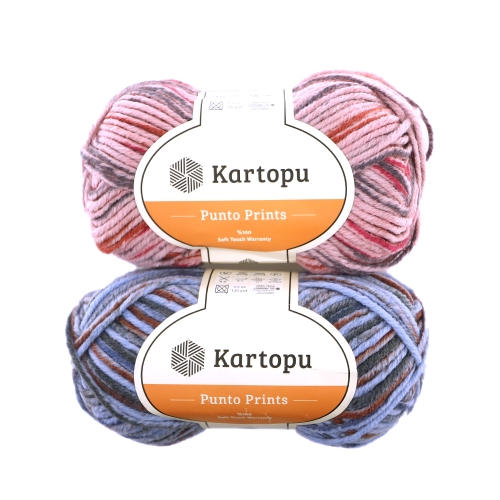 Pehmelõng Punto Prints, Kartopu, 100 g = 110 m