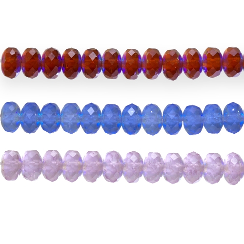 Rondellikujuline, tahuline, matt, otstest AB. kattega klaashelmes (Jablonex) 6x4mm 