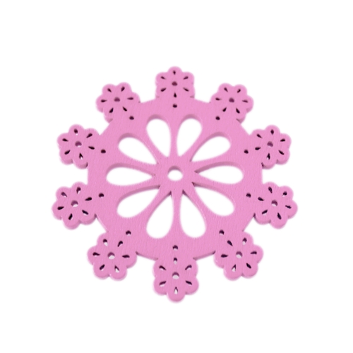 Lillekujuline erivärviline filigraanne puitripats, 60 × 3 mm