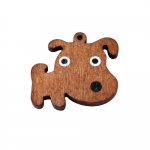 Koerakujuline puitdetail, aasaga ripats, 40 x 33 x 4 mm