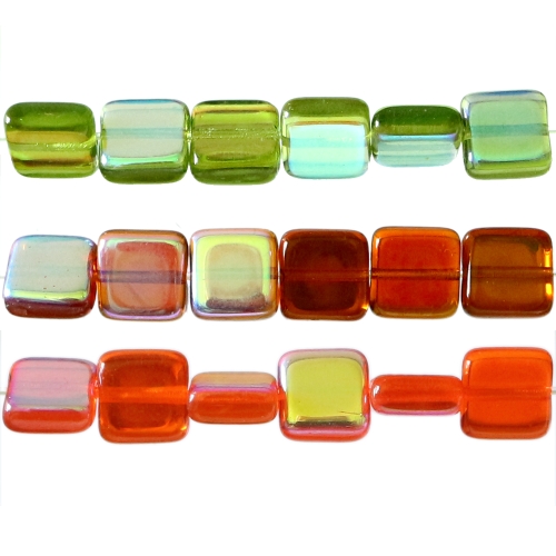 Ruudukujuline lapik pikuti keskelt auguga 1/2 AB kattega klaashelmes 7x3mm 