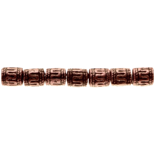 Torujas antiikse reljeefse mustriga plasthelmed 12 x 10mm