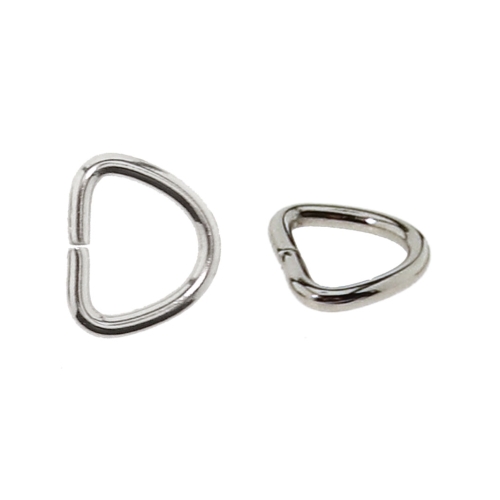 D-ring, half ring 11 mm x 9 mm for belt width 8 mm