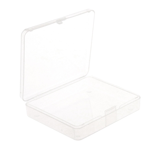 Plastmassist (PP) läbikumav õhuke säilituskarp, toos, lukustuv, 7,3 x 6,3 x 1,6 cm, KL1920