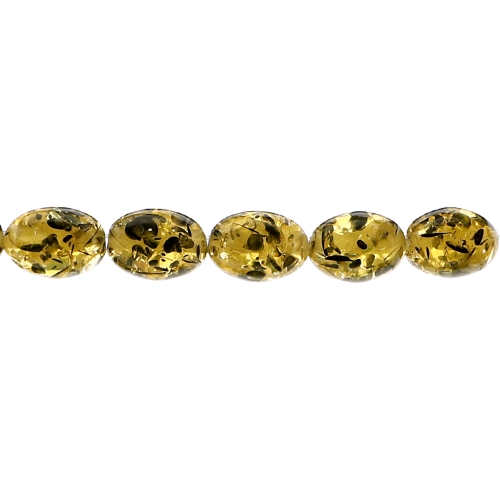 Ümarad seest kirjude detailidega läbipaistvad akrüülhelmed, 16 x 12mm