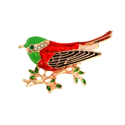 Brooch, metallic glazed and with rhinestones, 45 x 25cm
