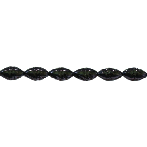 Riisikujulised reljeefse mustriga plastikhelmed 14 x 8mm
